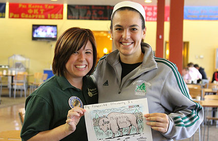 Students had an opportunity to color pictures of bison during Bethany College's National Bison Day celebration. (Nov. 2012) <b>©Bethany College</b>